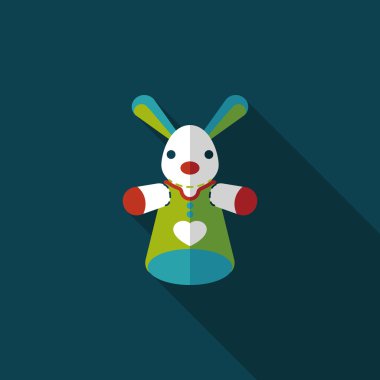 Uzun Gölge, eps10 ile kedi El kuklası düz simgesi