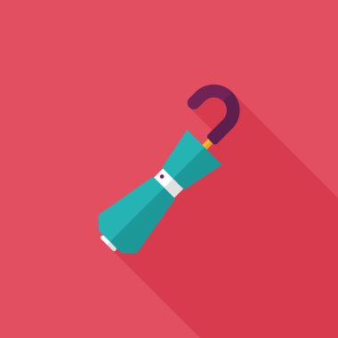 şemsiye uzun gölge düz simgesi