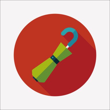 şemsiye uzun gölge düz simgesi