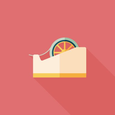 yapışkan bant düz simgesi ile uzun gölge, eps10