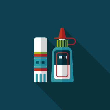 Uzun Gölge, eps10 ile tutkal düz simgesi