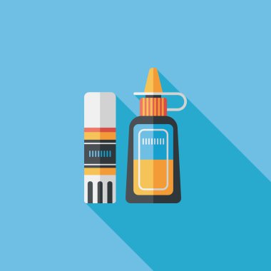 Uzun Gölge, eps10 ile tutkal düz simgesi