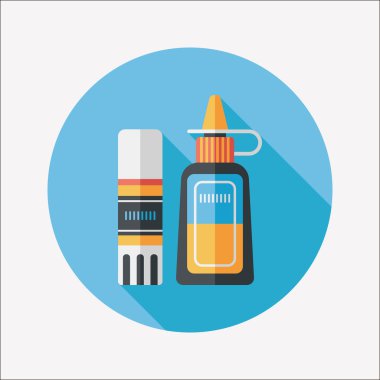 Uzun Gölge, eps10 ile tutkal düz simgesi