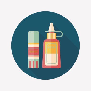 Uzun Gölge, eps10 ile tutkal düz simgesi