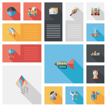 çocuk oyuncakları düz UI arka plan, eps10