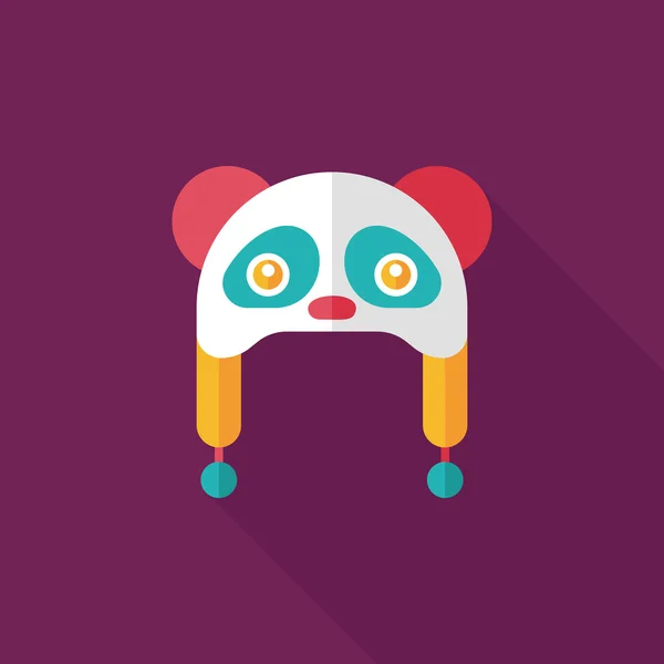 Baby hat flat icon with long shadow, eps10 — стоковый вектор