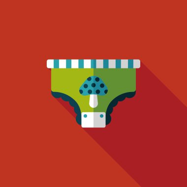 Bebek bezi düz uzun gölge, eps 10 simgesiyle