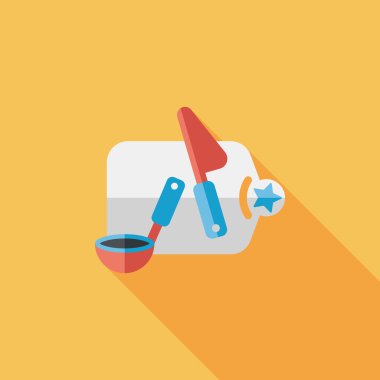 Uzun Gölge, eps10 ile kesme oyuncak düz simgesi