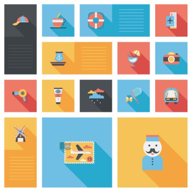 düz UI arka plan, eps10 seyahat