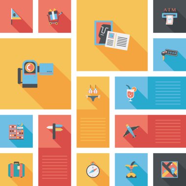 düz UI arka plan, eps10 seyahat