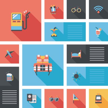 düz UI arka plan, eps10 seyahat