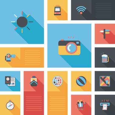 düz UI arka plan, eps10 seyahat