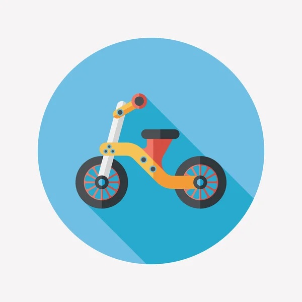 Kids Tricycle flat icon with long shadow, eps10 — стоковый вектор