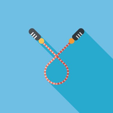 atlama ipi uzun gölge düz simgesiyle