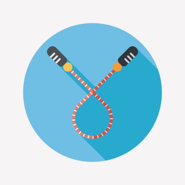 atlama ipi uzun gölge düz simgesiyle