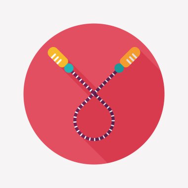 atlama ipi uzun gölge düz simgesiyle