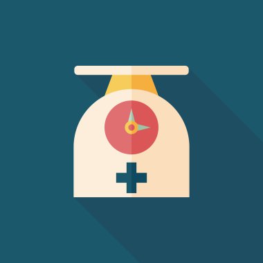 uzun gölge ile ağırlık ölçekler düz simgesi