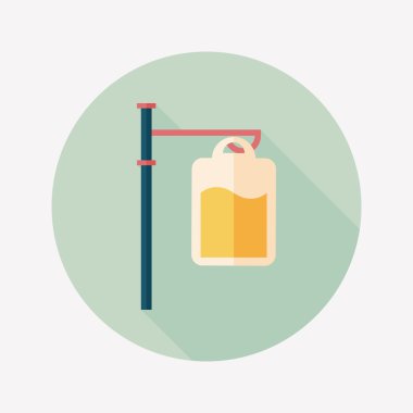 uzun gölgeler ile IV çanta düz stil simgesi