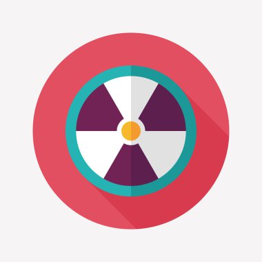 uzun gölgeler ile radyasyon düz stil simgesi