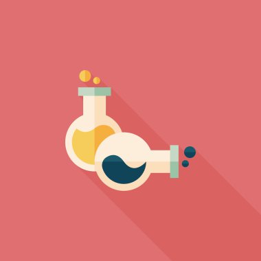 uzun gölge ile tüp düz simgesi