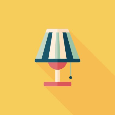 Uzun Gölge, eps10 ile masa lambası düz simgesi