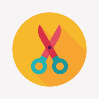 Uzun Gölge, eps10 makas düz simgesi