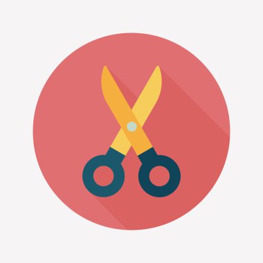 Uzun Gölge, eps10 makas düz simgesi