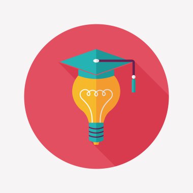 ampul uzun gölge, eps10 düz simgesi