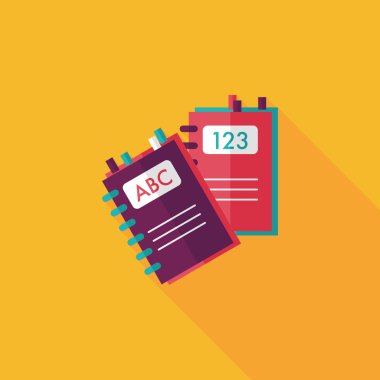 Uzun Gölge, eps10 ile dizüstü düz simgesi