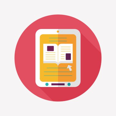 e-öğrenme uzun gölge, eps10 düz simgesi