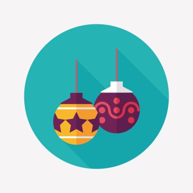 Uzun Gölge, eps10 ile Noel top düz simgesi