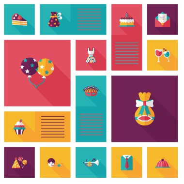 iyi ki doğdun düz UI arka plan, eps10