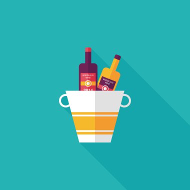 Uzun Gölge, eps10 ile buz şişe düz simgesi