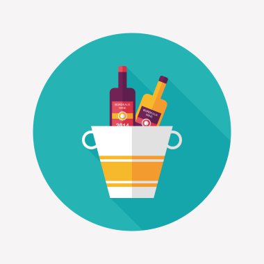 Uzun Gölge, eps10 ile buz şişe düz simgesi