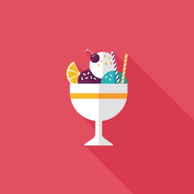 Uzun Gölge, eps10 dondurma düz simgesi