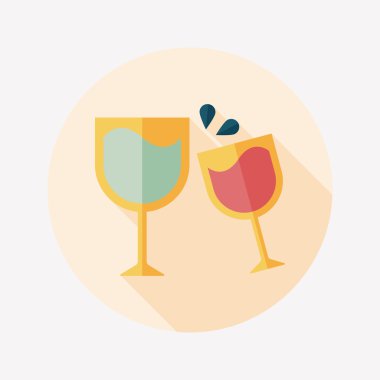 Uzun Gölge, eps10 ile martini cam alkış düz simgesi