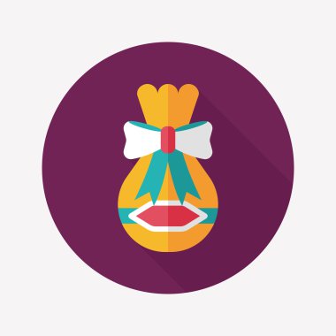 Uzun Gölge, eps10 hediye düz simgesi