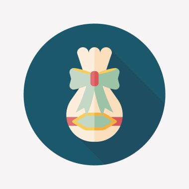 Uzun Gölge, eps10 hediye düz simgesi