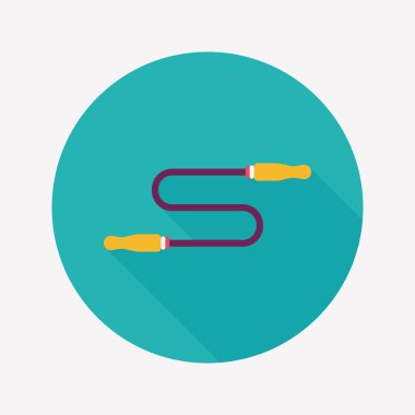 atlama ipi uzun gölge düz simgesiyle