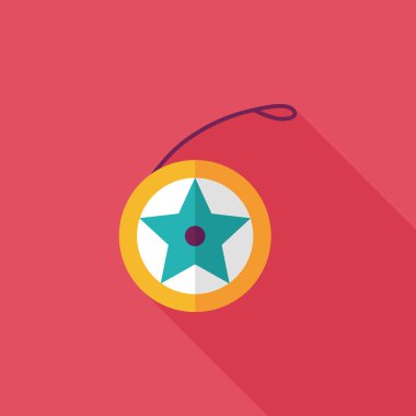 Yo yo simgesi ile uzun gölge, eps 10 daire