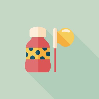 Uzun Gölge, eps10 ile baloncuklar düz simgesi