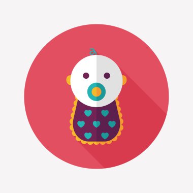 Bebek uzun gölge, eps 10 düz simgesi