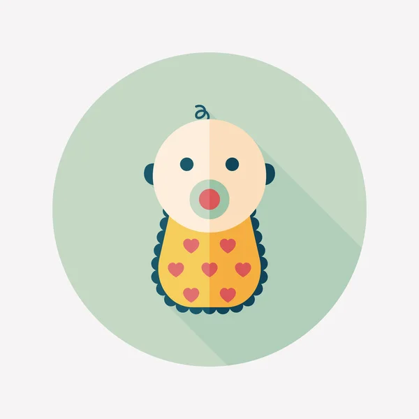 Baby platte pictogram met lange schaduw, eps 10 — Stockvector