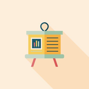 Uzun Gölge, eps10 tahta düz simgesi