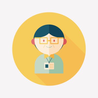 Uzun Gölge, eps10 ile işadamı düz simgesi