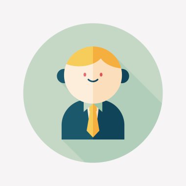 Uzun Gölge, eps10 ile işadamı düz simgesi