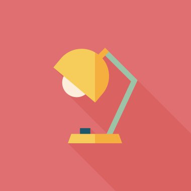 Uzun Gölge, eps10 ile masa lambası düz simgesi