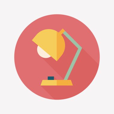 Uzun Gölge, eps10 ile masa lambası düz simgesi