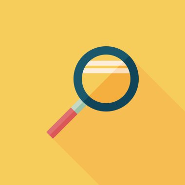 düz büyüteç simgesini uzun gölge ile