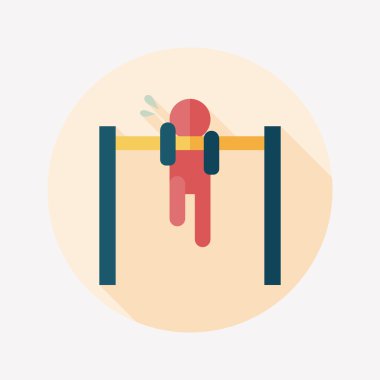 Uzun Gölge, eps10 pull-up düz simgesi